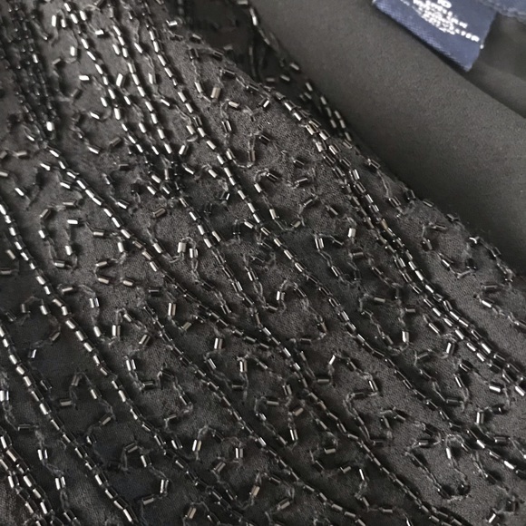 Ann Taylor Silk Drape Neck Sleeveless Embellished Top - Picture 9 of 12